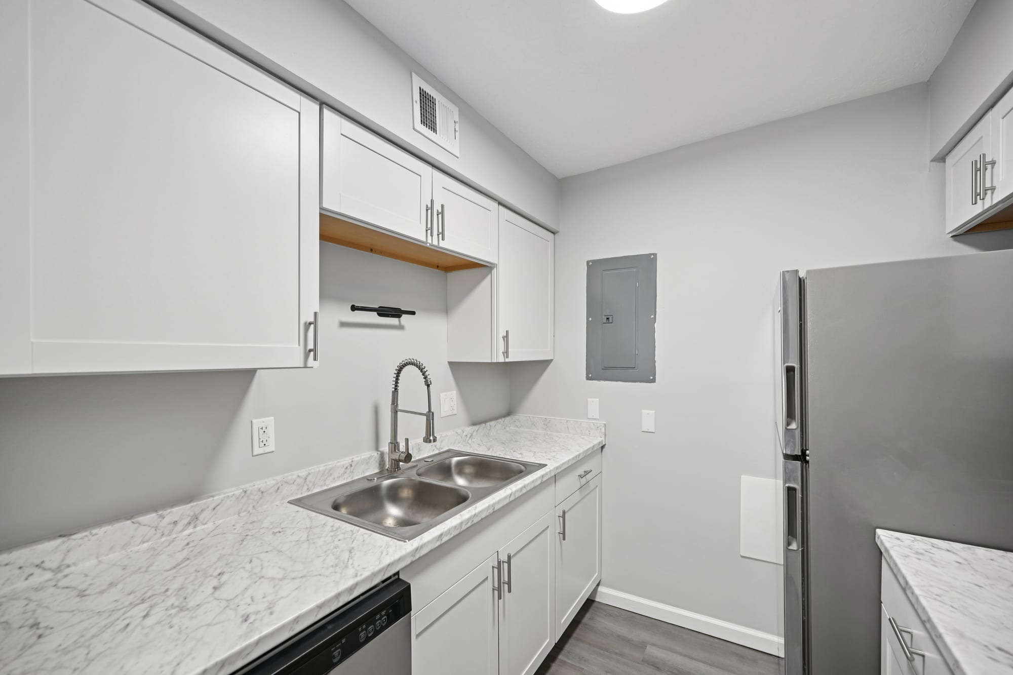 Kitchen — 1 bed / 1 bath apartment at Morse Creek (photo 3)
