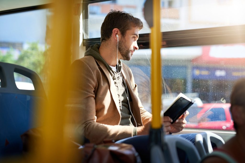 Leave the car parked and catch the bus instead